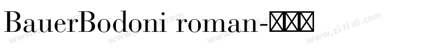 BauerBodoni roman字体转换